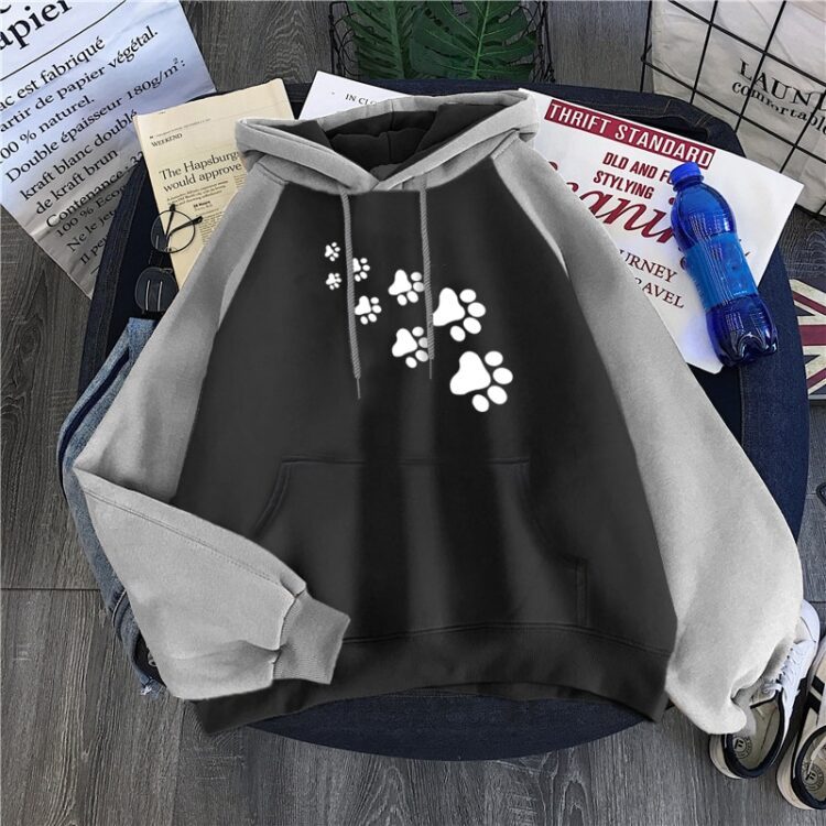 Women Cartoon Cat Paws Hoodie - Image 2
