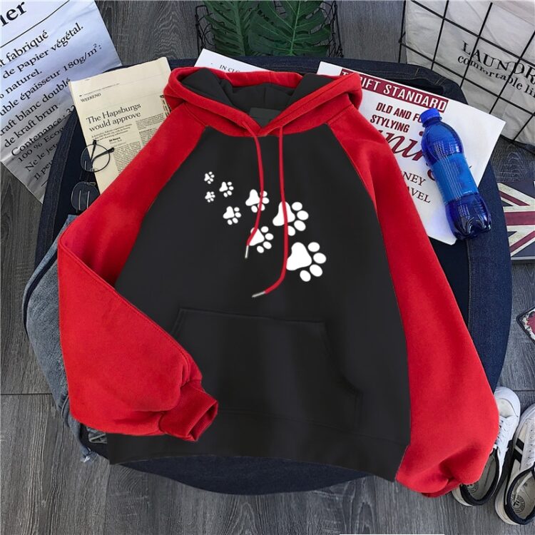 Women Cartoon Cat Paws Hoodie - Image 3