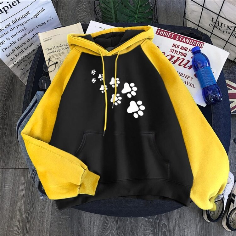 Women Cartoon Cat Paws Hoodie - Image 4